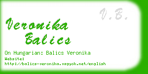 veronika balics business card